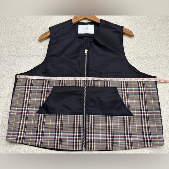 Goodfight Full Zip 100% Nylon Vest Black and Plaid Size XL New Without Tags - Picture 8 of 8